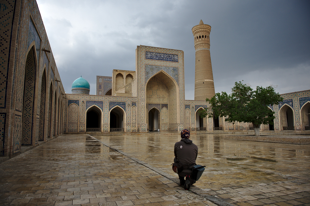 Uzbekistan, the sunset over Bukhara, jewel of the east.